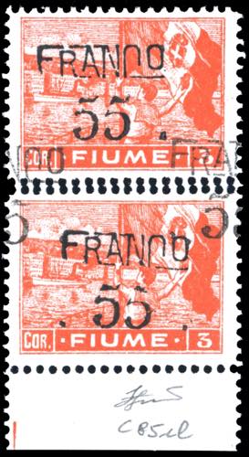 FIUME 1919/20 - 55 cent. su 3 ... 