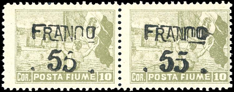 FIUME 1919/20 - 55 cent. su 10 ... 