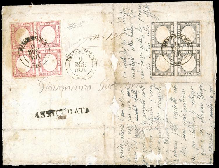 1861 - 5 grana rosso carminio, ... 