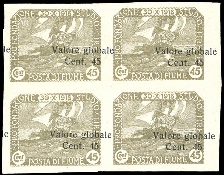 FIUME 1919 - 45 cent. su 45 cent. ... 