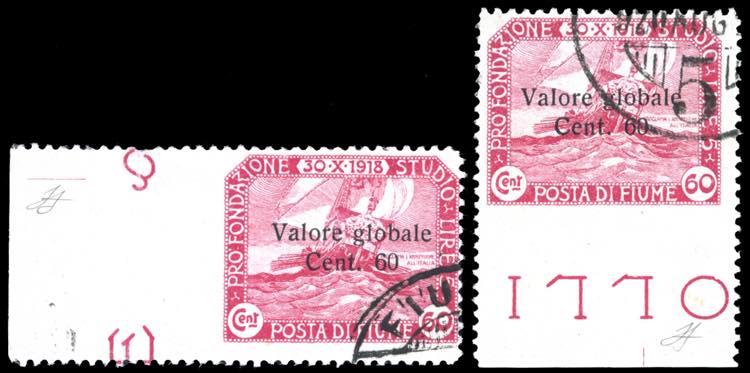 FIUME 1919 - 60 cent. su 60 cent. ... 