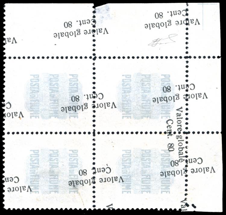 FIUME 1919 - 80 cent. su 80 cent. ... 