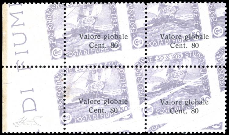 FIUME 1919 - 80 cent. su 80 cent. ... 