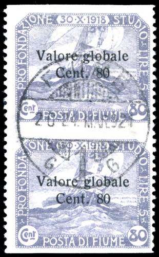 FIUME 1919 - 80 cent. su 80 cent. ... 