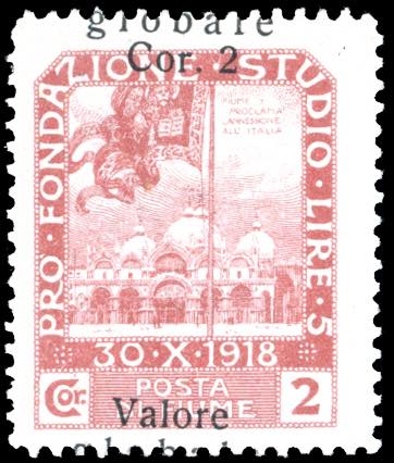 FIUME 1919 - 2 cor. su 2 cor. ... 