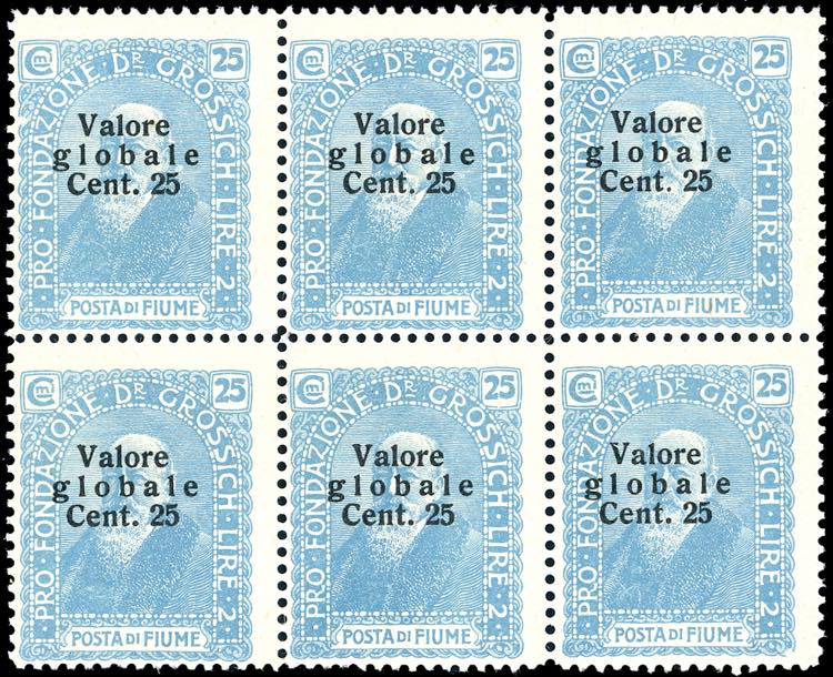 FIUME 1920 - 20 cent. su 25 cent. ... 