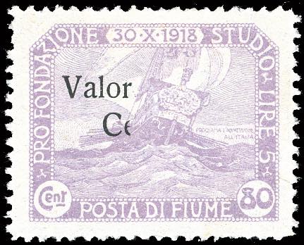 FIUME 1920 - 80 cent. su 80 cent. ... 