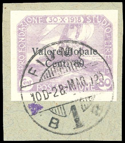 FIUME 1920 - 80 cent. su 80 cent. ... 