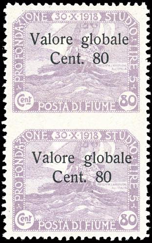 FIUME 1920 - 80 cent. su 80 cent. ... 