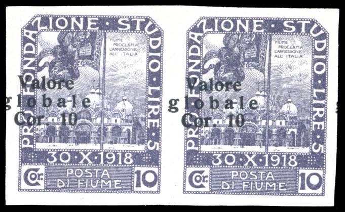 FIUME 1920 - 10 cor. su 10 cor. ... 