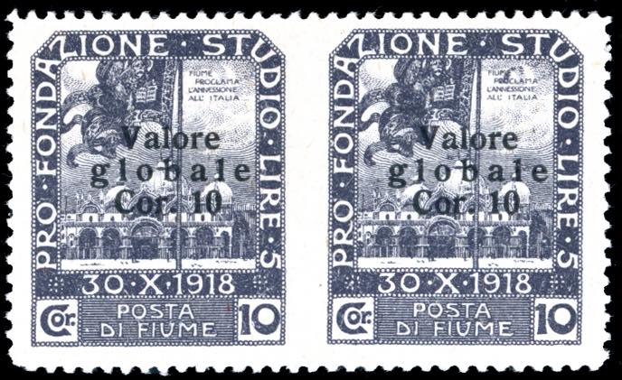 FIUME 1920 - 10 cor. su 10 cor. ... 