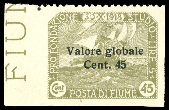 FIUME 1920 - 45 cent. su 45 cent. ... 