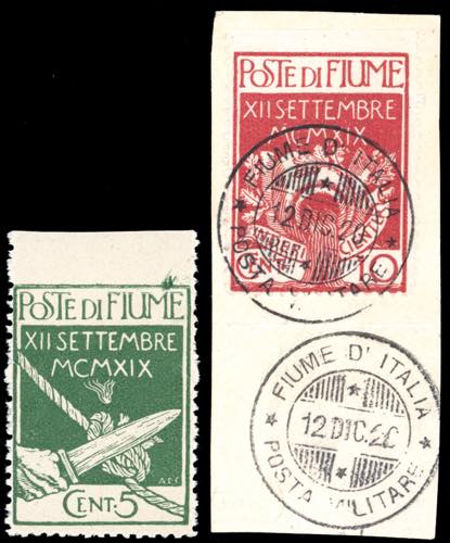 FIUME 1920 - 5 cent. e 10 cent. ... 