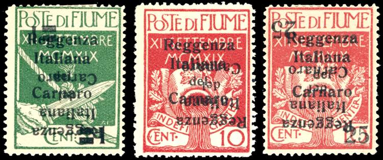 FIUME 1920 - 1 cent. su 5 cent., ... 