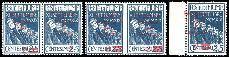 FIUME 1920 - 2 cent. su 25 cent. ... 