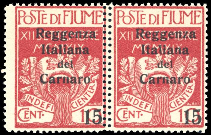 FIUME 1920 - 15 cent. su 10 cent. ... 