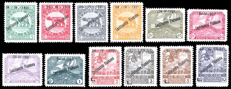 FIUME 1921 - Soprastampati ... 