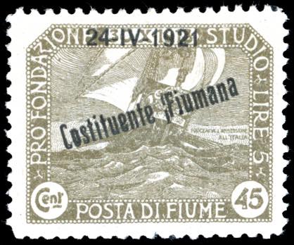 FIUME 1921 - 45 cent. ... 