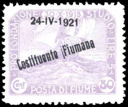 FIUME 1921 - 80 cent. ... 
