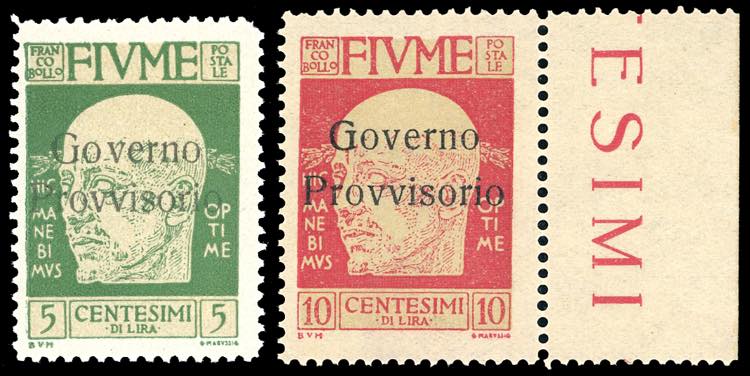 FIUME 1921 - Soprastampati ... 