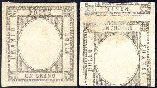 1861 - 1 grano nero (19), prova di ... 