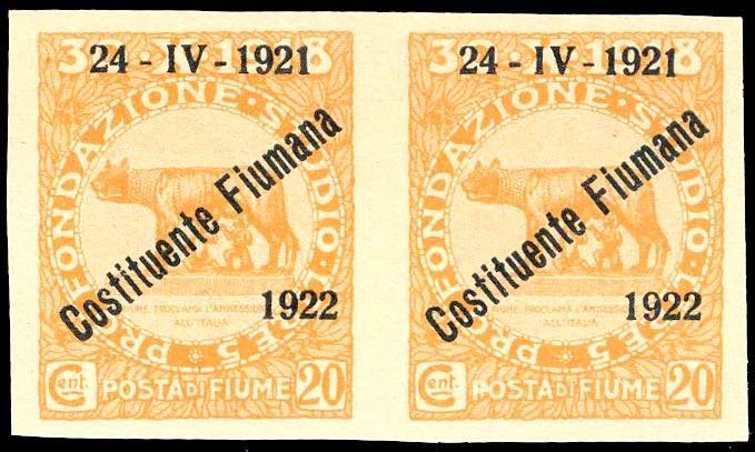 FIUME 1922 - 20 cent. ... 
