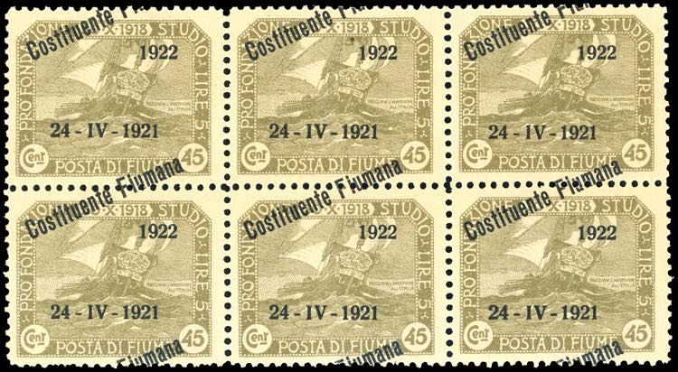 FIUME 1922 - 45 cent. ... 