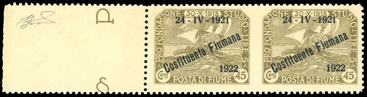 FIUME 1922 - 45 cent. ... 