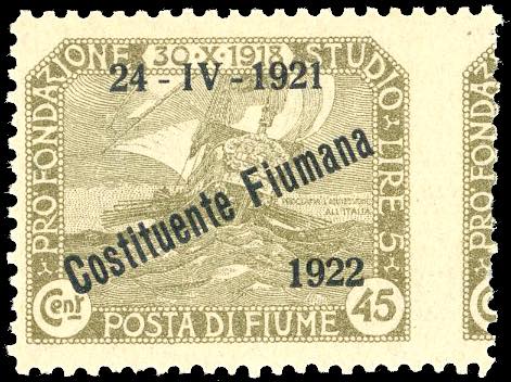 FIUME 1922 - 45 cent. ... 