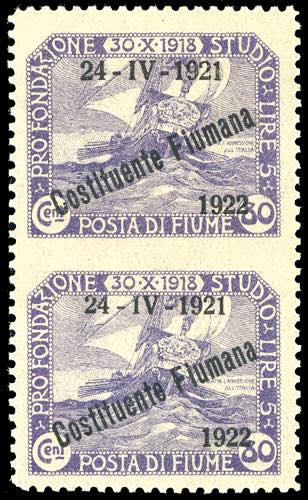 FIUME 1922 - 80 cent. ... 