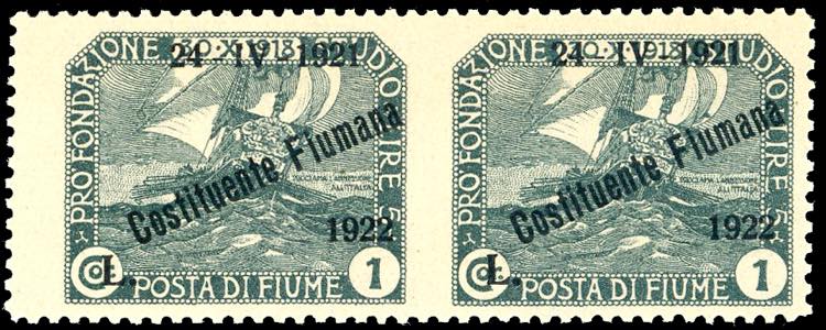 FIUME 1922 - 1 lira soprastampato ... 