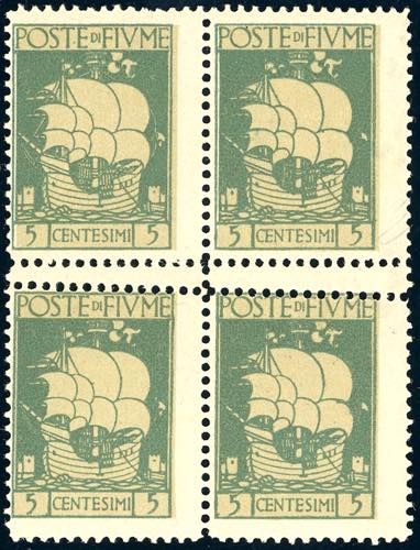 FIUME 1923 - 5 cent. San Vito, ... 