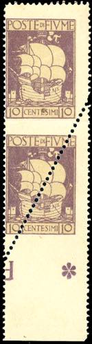 FIUME 1923 - 10 cent. San Vito, ... 