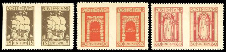 FIUME 1923 - 15 cent., 20 cent. e ... 