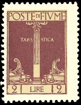FIUME 1923 - 2 lire bruno carminio ... 