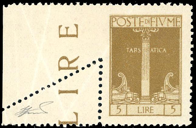 FIUME 1923 - 5 lire San Vito ... 