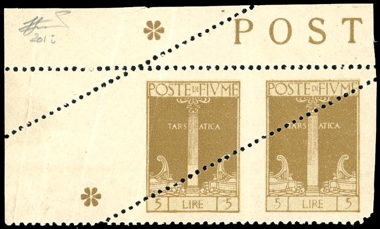 FIUME 1923 - 5 lire San Vito, ... 