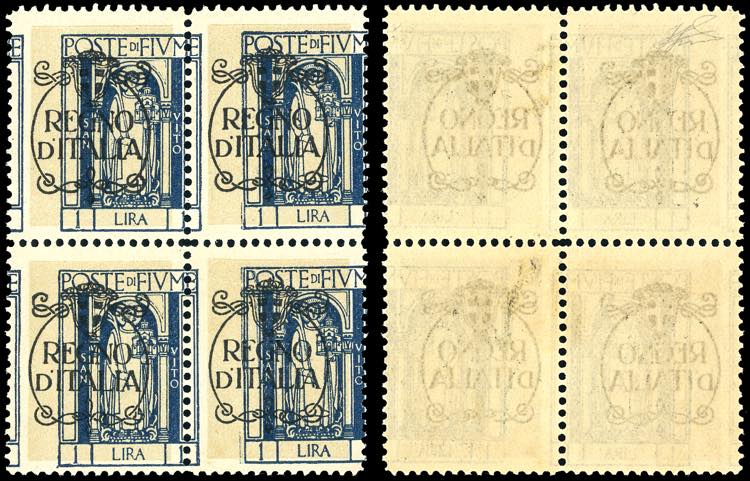 FIUME 1924 - 1 lira soprastampato ... 