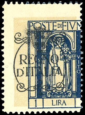 FIUME 1924 - 1 lira soprastampato ... 