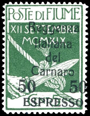 FIUME ESPRESSI 1920 - 50 cent. su ... 