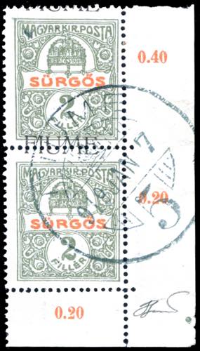 FIUME GIORNALI 1918 - 2 f. oliva e ... 