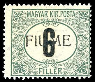 FIUME SEGNATASSE 1918/19 - 6 f., ... 