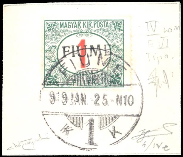 FIUME SEGNATASSE 1918 - 1 f. cifre ... 