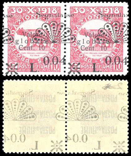 FIUME SEGNATASSE 1921 - 0,04 lire ... 