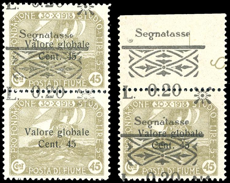 FIUME SEGNATASSE 1921 - 0,20 lire ... 