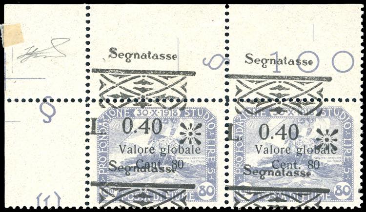 FIUME SEGNATASSE 1921 - 0,40 lire ... 