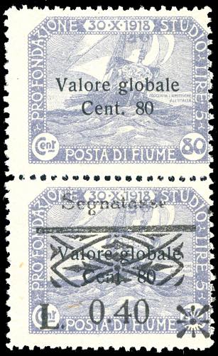 FIUME SEGNATASSE 1921 - 0,40 lire ... 