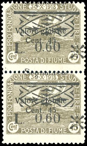 FIUME SEGNATASSE 1921 - 0,60 lire ... 