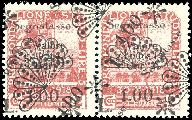FIUME SEGNATASSE 1921 - 1 lira su ... 