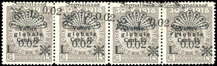 FIUME SEGNATASSE 1921 - 0,02 lire ... 